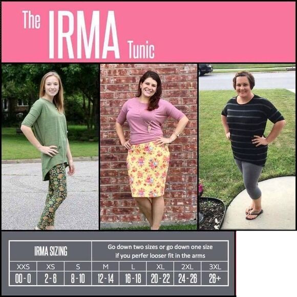 LulaRoe Irma Tunic Red White and Blue Horizontal Stripe Hi Low Hem Womens XXS - Picture 5 of 5